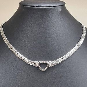 NEW Necklace Heart Chunky Chain 925 Silver Jewelry 16" 18" 20" Waterproof S05
